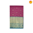 Magenta with Rama blue pure wedding silk saree - Thenianantham