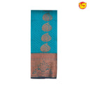 Blue Mango Floral Motifs Soft Silk Saree - Thenianantham