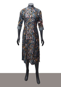Multicolor Printed Ladies Branded Readymade Long Top