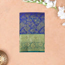 BLUE WITH GREEN  colour pure Kanchipuram silk saree