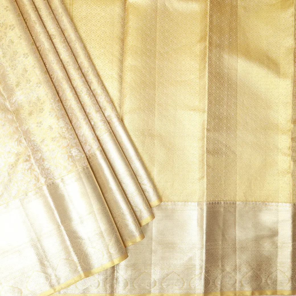 Golden Tissue Wedding Silk Saree