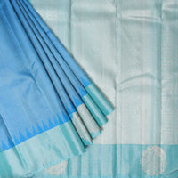 Sky Blue with Light Blue Soft Silk Saree