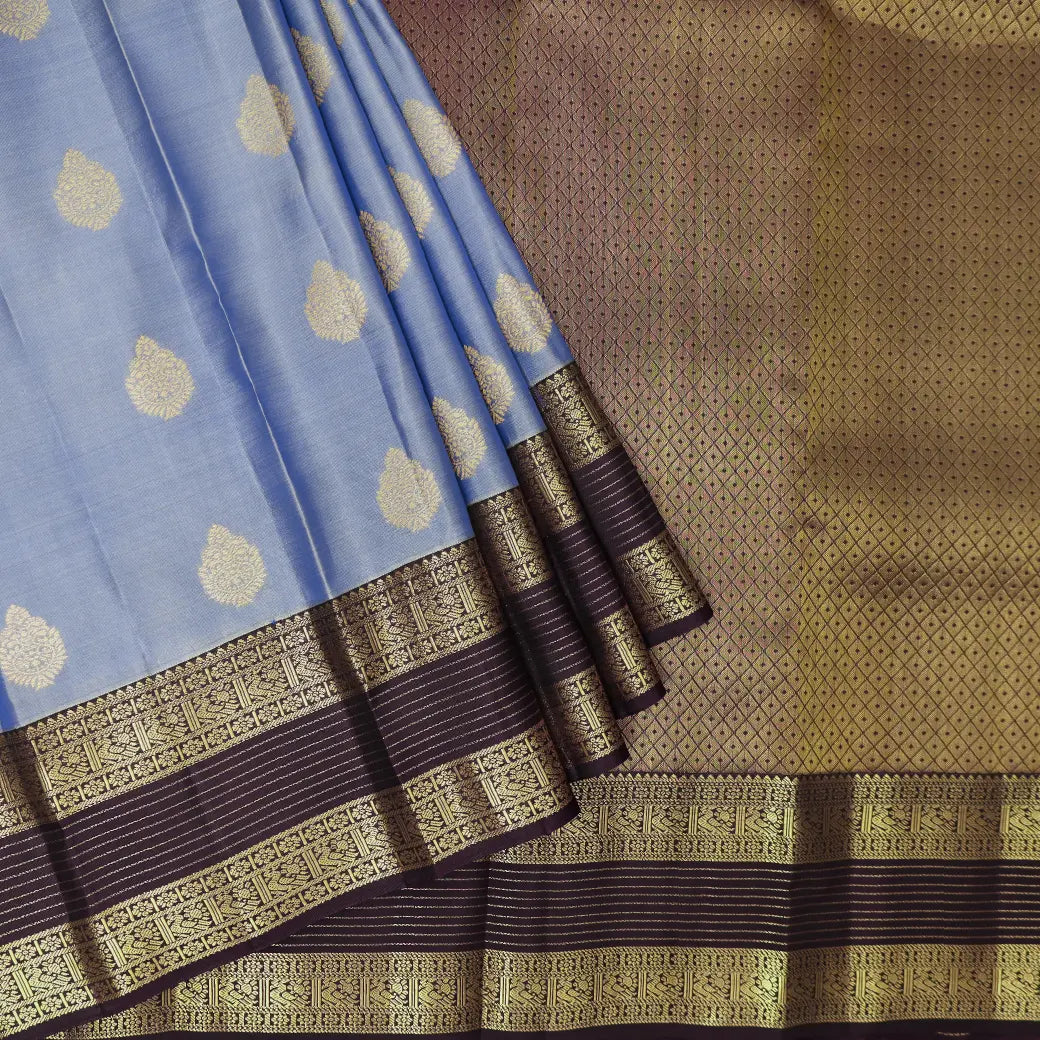 Levender with Dark Purple Soft Silk Saree