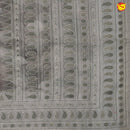 Grey With Light Brown Pure Organza Silk With Hand Embroidered Work Saree - Thenianantham