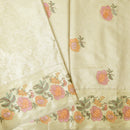 Light Yellow Tissue Silk Saree