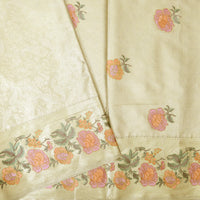 Light Yellow Tissue Silk Saree