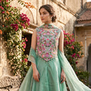 Pistachio Green Color Girls Branded Readymade Sharara set