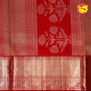 Designer Wedding Silk Saree With Red Pallu - Thenianantham