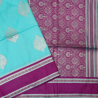 Dark Cyan with Purple Soft Silk Saree