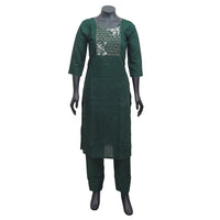 Green Ladies Branded Readymade Chudi Set - Thenianantham