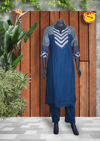 Peacock Blue Ladies Branded Readymade Chudi Set - Thenianantham