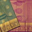 Bottle Green and Purple Art Silk Saree