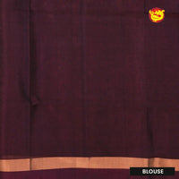 Blue With Maroon Pure Silk Cotton Saree - Thenianantham