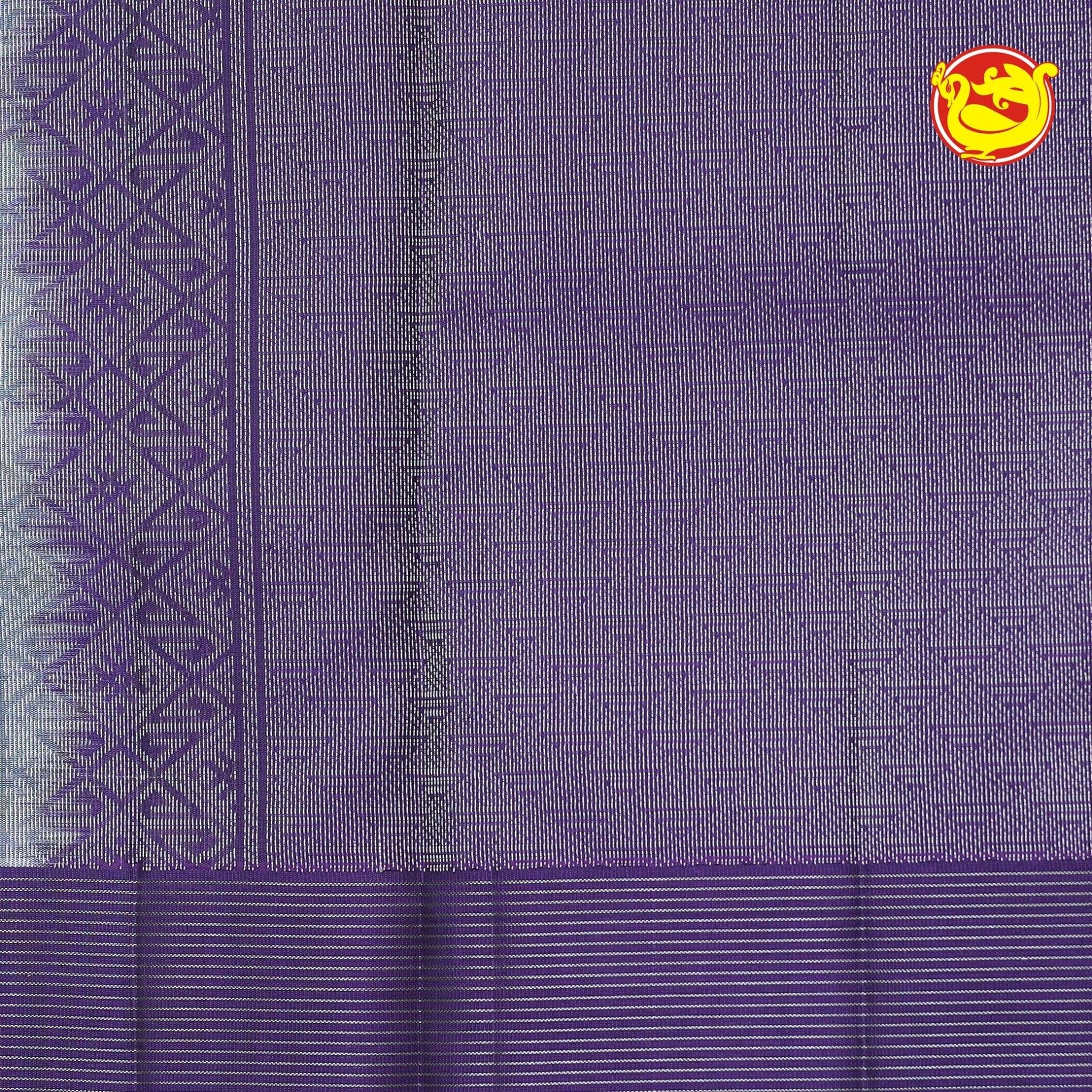 Ice Blue With Dark Purple Soft Silk Saree - Thenianantham