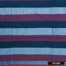 Multicolor Checked Linen Cotton Saree