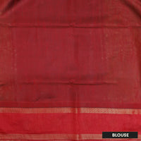 Maroon with Light Green Art Tussar Saree