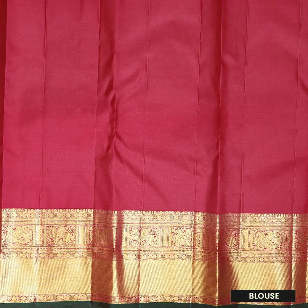 Maroon With Gold Zeri Subalaya Wedding Silk Saree