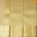 Pink With Gold Floral Motifs Gold Zari Pure Kanjivaram Subhalaya Soft Silk Saree - Thenianantham