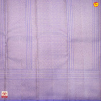 Lavender With Floral Motifs Gold Zari Border Pure Kanjivaram Subhalaya Wedding Silk Saree - Thenianantham