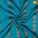 Blue Mango Floral Motifs Soft Silk Saree - Thenianantham