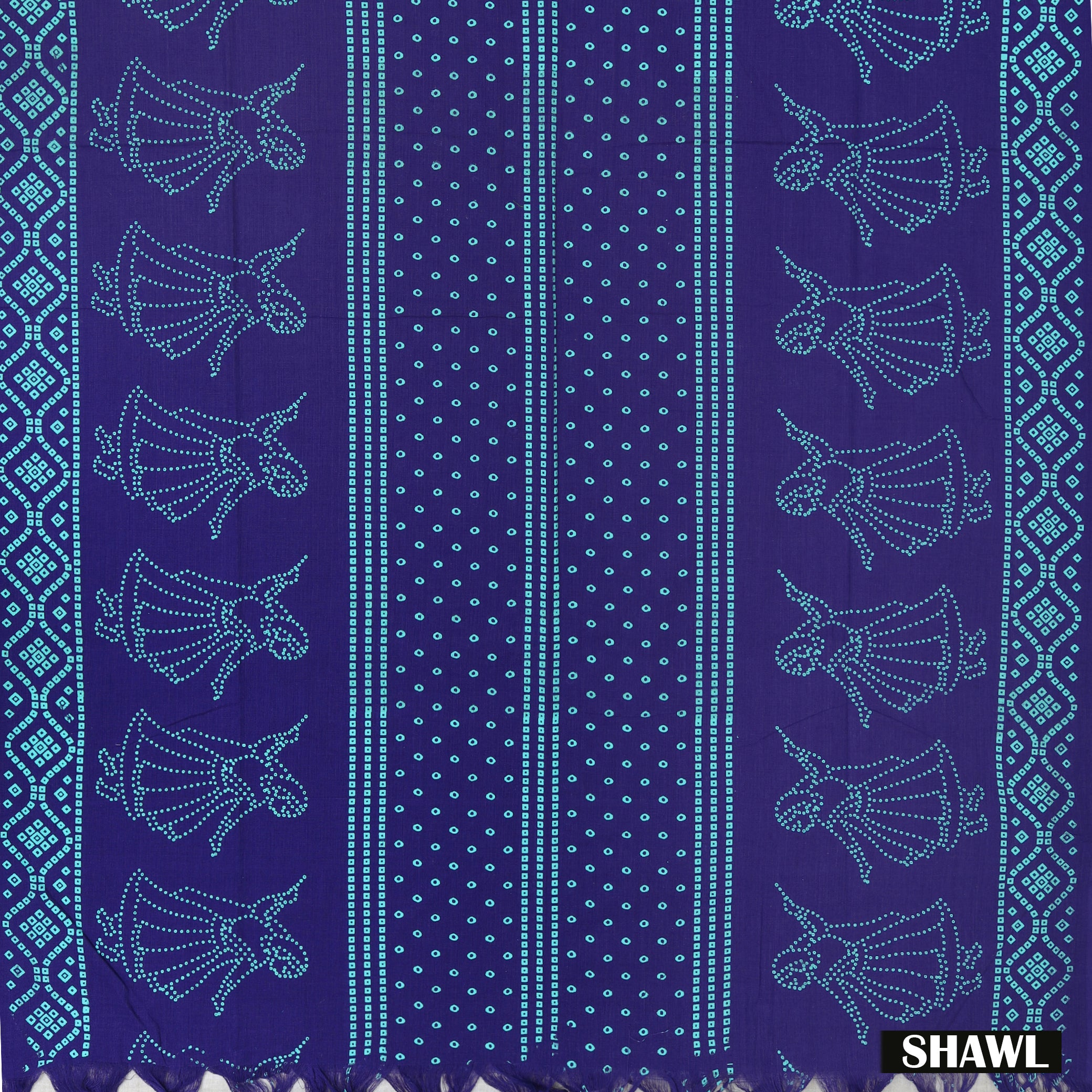 Aque Blue With Deep Purple  Cotton Ladies Chudithar Material