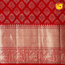 Designer Wedding Silk Saree With Red Pallu - Thenianantham