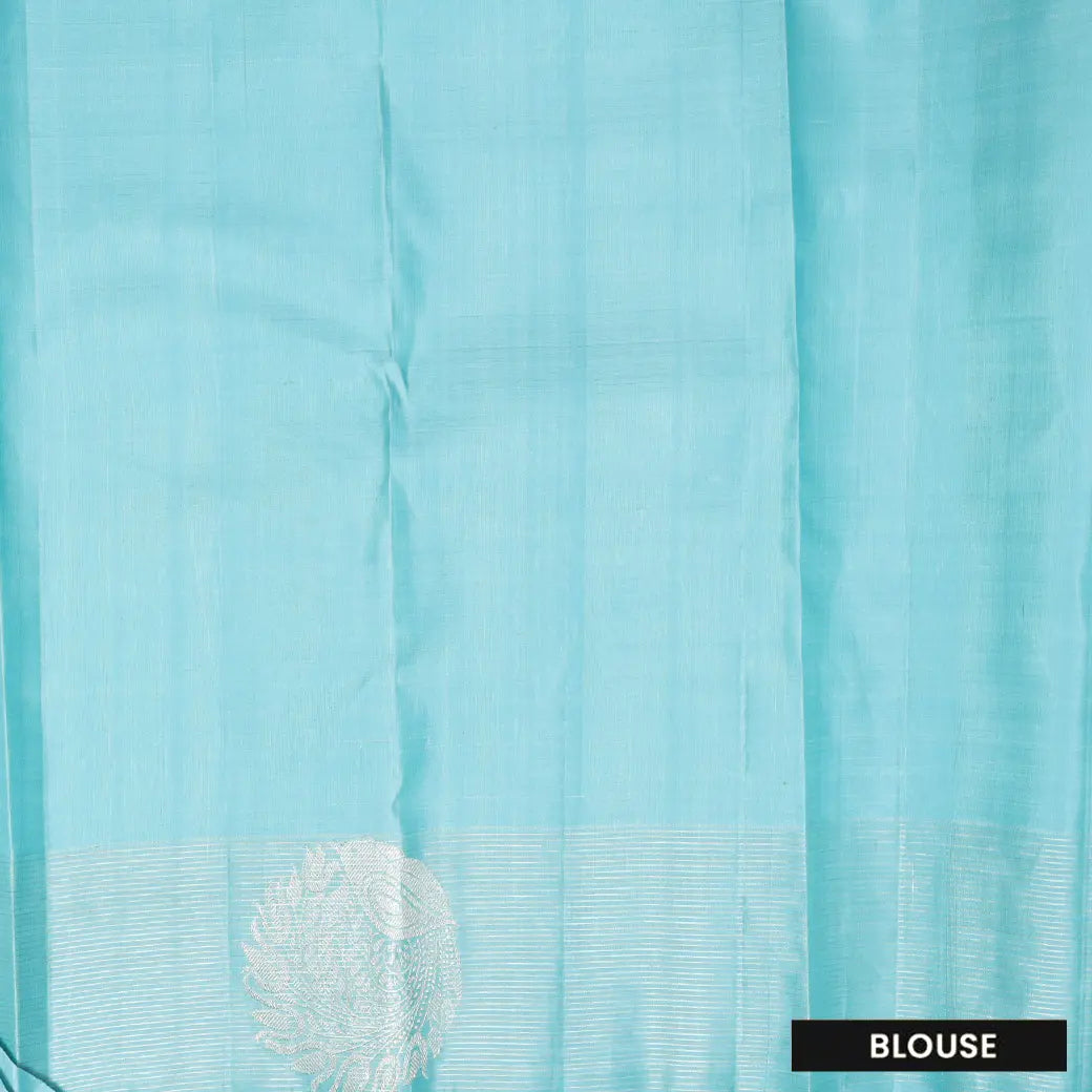 Sky Blue with Light Blue Soft Silk Saree