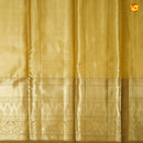 Gold With Multicolour Buttas Floral Motifs Gold Zari Long Border Pure Kanjivaram Subhalaya Wedding Silk Saree - Thenianantham