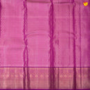 Purplish Pink With Jacquard Pattern Floral Motifs Gold Zari Border Pure Kanjivaram Subhalaya Wedding Silk Saree - Thenianantham