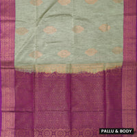 Pale Green with Green Soft Silk Saree