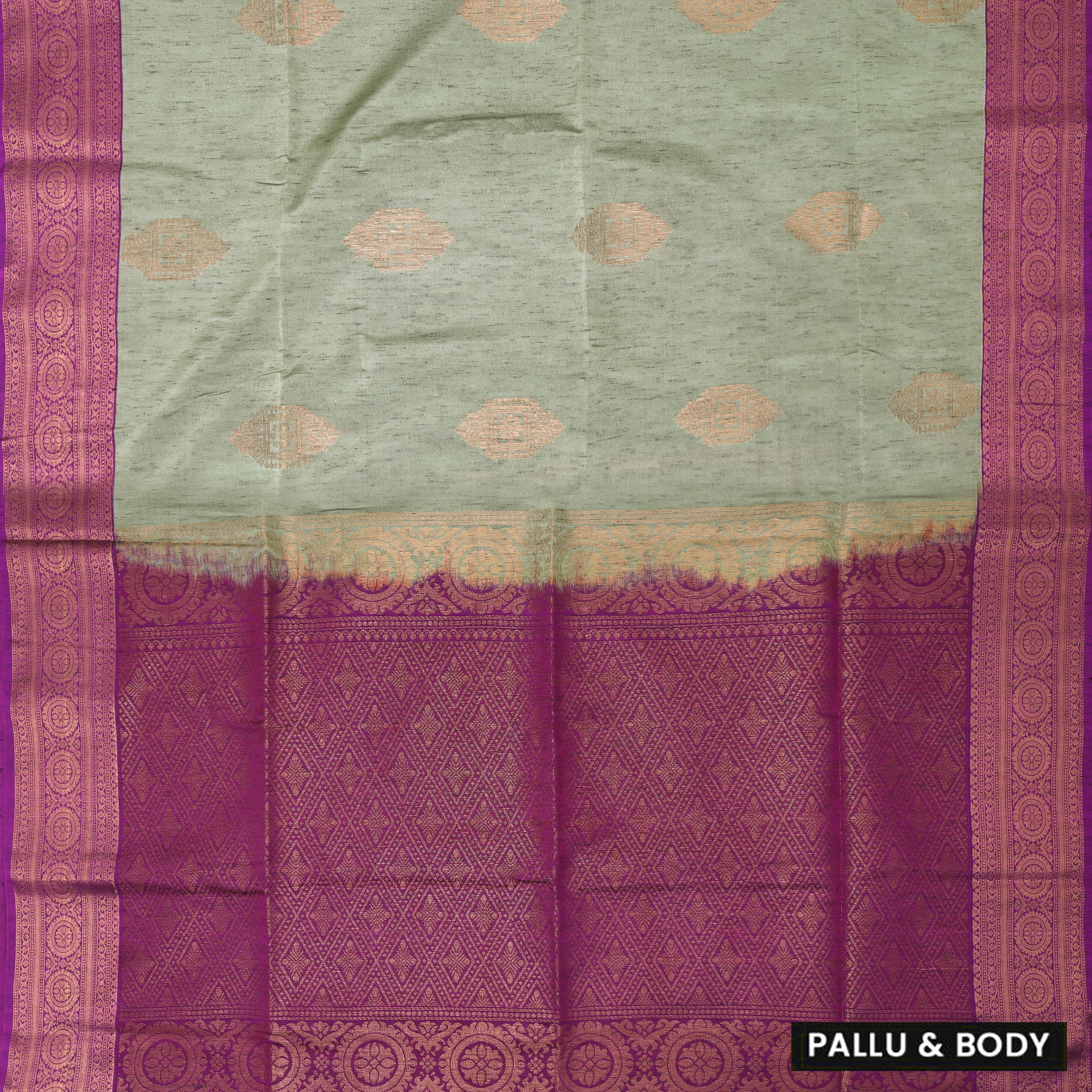Pale Green with Green Soft Silk Saree