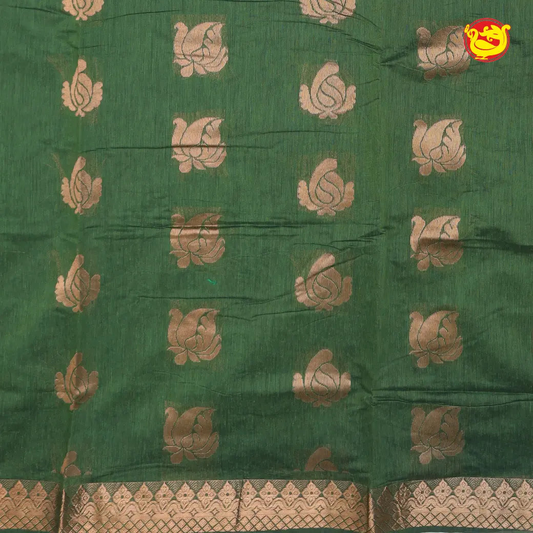 Green With Maroon  Kalyani Cotton Saree