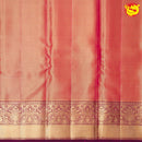 Cream Floral Motifs Gold Zari Border Pure Kanjivaram Subhalaya Wedding Silk Saree - Thenianantham