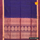 Blue With Maroon Pure Silk Cotton Saree - Thenianantham