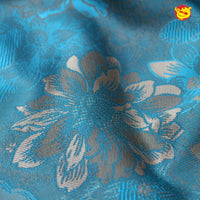 Sky Blue With Light Brown Semi Silk Set Sarees - Thenianantham