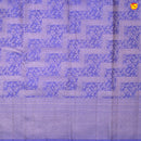 Lavender With Floral Motifs Gold Zari Border Pure Kanjivaram Subhalaya Wedding Silk Saree - Thenianantham