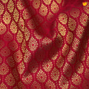 Dark Red With Floral Motifs Gold Zari Long Border Pure Kanjivaram Subhalaya Wedding Silk Saree - Thenianantham