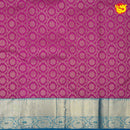 Magenta with Rama blue pure wedding silk saree - Thenianantham