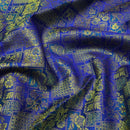 BLUE WITH GREEN  colour pure Kanchipuram silk saree