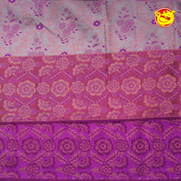 Grey Wedding Silk Saree With Magenta Pallu - Thenianantham