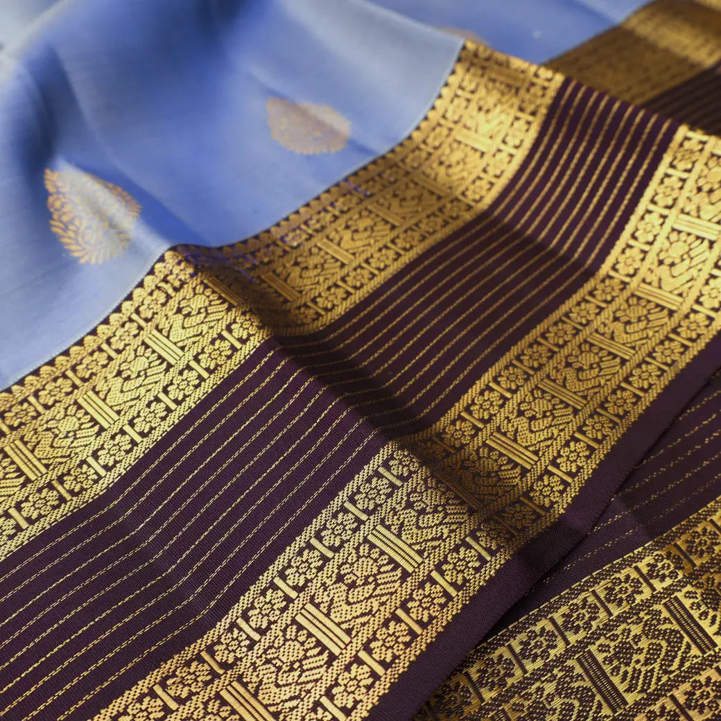 Levender with Dark Purple Soft Silk Saree