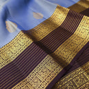 Levender with Dark Purple Soft Silk Saree