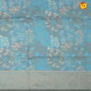 Sky Blue With Light Brown Semi Silk Set Sarees - Thenianantham