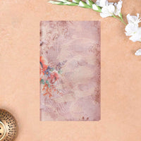 Peach with Green Semi Burberry Silk Saree