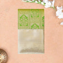 Pista Green and Cream colors Art Silk Saree