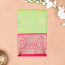 Light Green with Pink Art Silk Saree