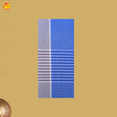 Men’s Blue with Grey Checked Cotton Stitched Lungi