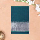 Green Colour Traditional Narayanpet Cotton Saree with Contrast Border
