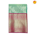 Green with magenta tissue Kanchipuram silk saree - Thenianantham