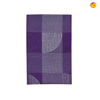 Purple With Gold Motifs Silver Zari Checked Pure Kanjivaram Subhalaya Soft Silk Saree - Thenianantham